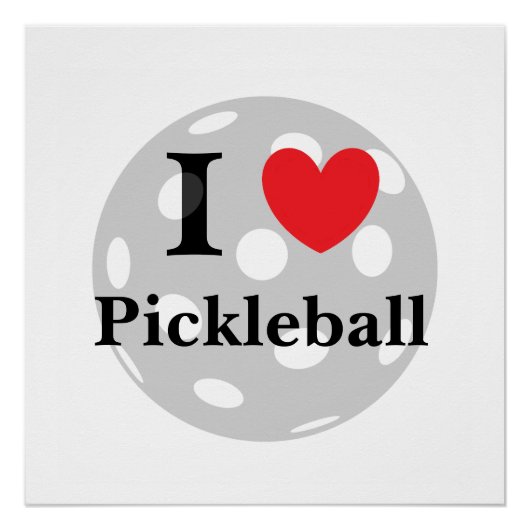 "I Liebe Pickleball" Poster (Vorderseite)