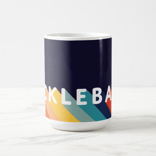 I Liebe Pickleball Rainbow Retro Kaffeetasse (Mittel)