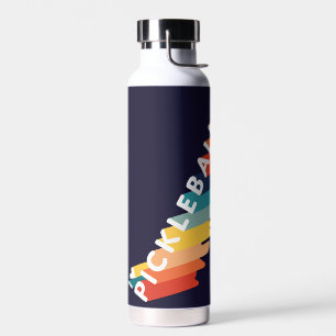 I Liebe Pickleball Rainbow Retro Trinkflasche