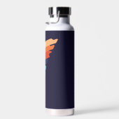 I Liebe Pickleball Rainbow Retro Trinkflasche (Rechts)