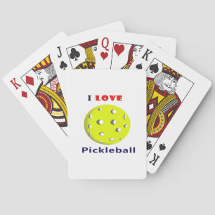 i Liebe pickleball red text pickleball graphic.pnn Spielkarten