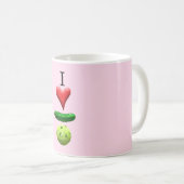 I Liebe Pickleball - Rosa Kaffeetasse (VorderseiteRechts)