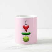 I Liebe Pickleball - Rosa Kaffeetasse (Mittel)