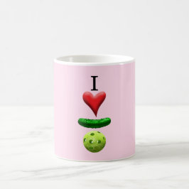I Liebe Pickleball - Rosa Kaffeetasse
