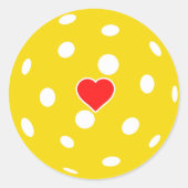I Liebe Pickleball Runder Aufkleber (Vorderseite)