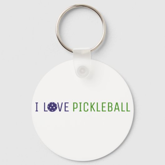 I Liebe Pickleball Schlüsselanhänger (Vorderseite)