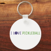 I Liebe Pickleball Schlüsselanhänger (Vorderseite)