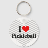 I Liebe Pickleball Schlüsselanhänger (Vorderseite)