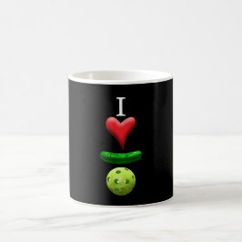 I Liebe Pickleball - Schwarz Kaffeetasse