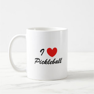 I Liebe Pickleball Sporttypografie Kaffeemaschine  Kaffeetasse