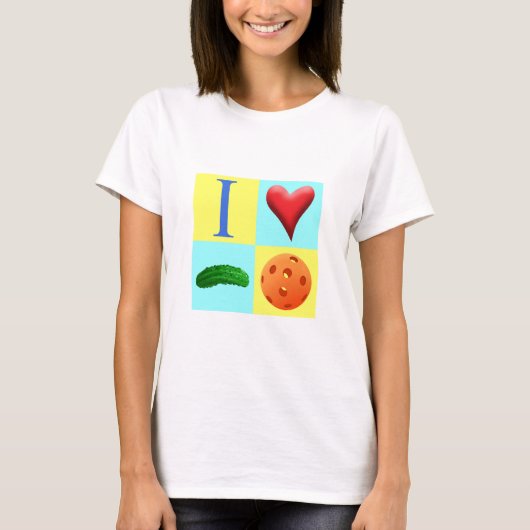 I Liebe Pickleball T-Shirt (Vorderseite)