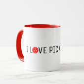 I Liebe Pickleball Tasse (Vorderseite Links)