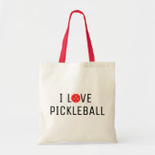 I Liebe Pickleball Tragetasche (Vorne)