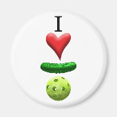 I Liebe Pickleball - weiß - Magnet (Vorne)