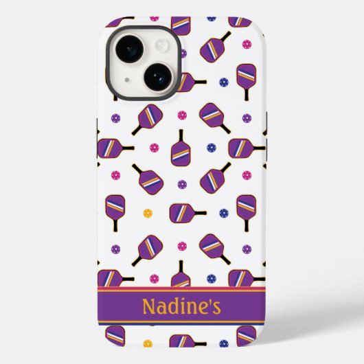 I Liebe Pickleball white Iphone 14 Case-Mate iPhon Hülle (Rückseite)