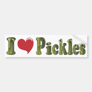 I Liebe Pickles Autoaufkleber