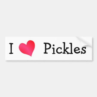 I Liebe Pickles Autoaufkleber