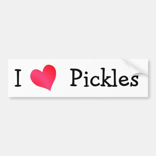 I Liebe Pickles Autoaufkleber (Vorne)