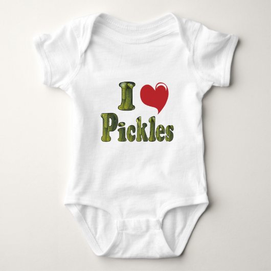 I Liebe Pickles Baby Strampler (Vorderseite)