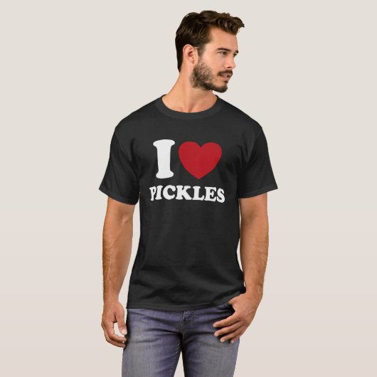 I Liebe Pickles I Heftpfeifen T-Shirt (Vorne ganz)