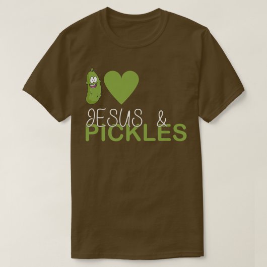 I Liebe Pickles & Jesus, Pickles Gemüsebau V T-Shirt (Design vorne)
