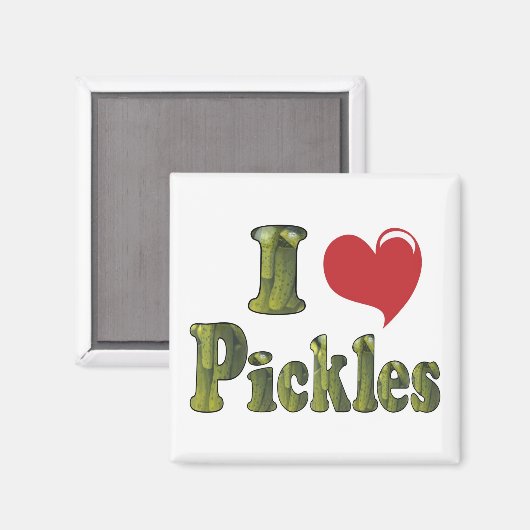 I Liebe Pickles Magnet (Vorderseite/Rückseite)