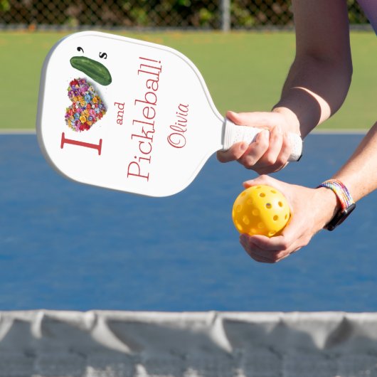 I Liebe Pickles & Pickleball Personalisiert Schläger (InSitu)