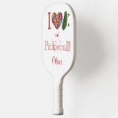 I Liebe Pickles & Pickleball Personalisiert Schläger (Links)