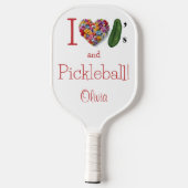 I Liebe Pickles & Pickleball Personalisiert Schläger (Rückseite)