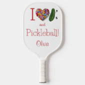 I Liebe Pickles & Pickleball Personalisiert Schläger (Vorderseite)