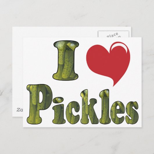 I Liebe Pickles Postkarte (Vorne/Hinten)