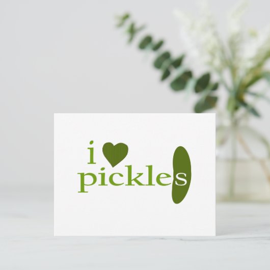 I Liebe Pickles Postkarte (Stehend Vorderseite)