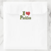 I Liebe Pickles Runder Aufkleber (Tasche)