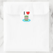 I Liebe Pickles Runder Aufkleber (Tasche)