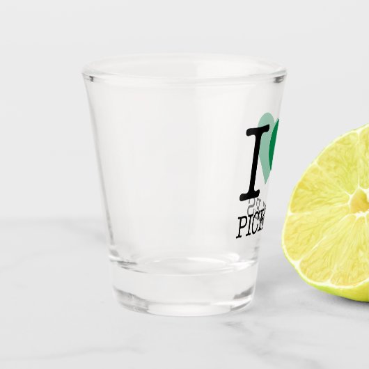 I LIEBE PICKLES SCHNAPSGLAS (Links)