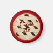 "I Liebe Pie" Lattice-Top Himbeerkuchen/Tart Magne Magnet (Vorne)