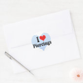 I Liebe Piercings Runder Aufkleber (Umschlag)