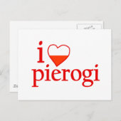 I Liebe Pierogi Postkarte (Vorne/Hinten)
