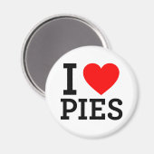I Liebe Pies Magnet (Vorderseite/Rückseite)