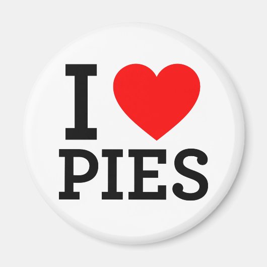 I Liebe Pies Magnet (Vorne)