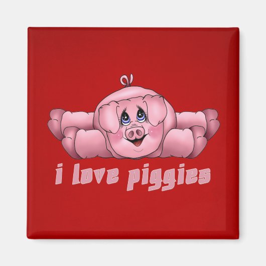 I Liebe Piggies Magnet (Vorne)
