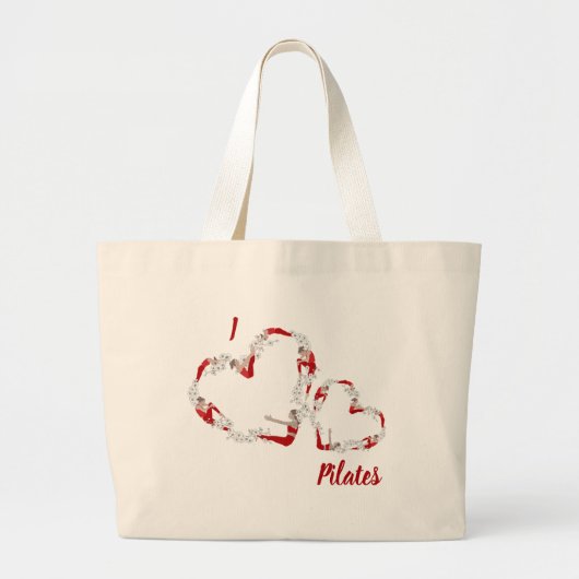 I Liebe Pilates Große Totttasche Jumbo Stoffbeutel (Vorne)