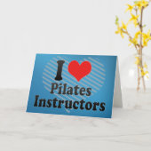 I Liebe Pilates Lehrer Karte (Gelbe Blume)