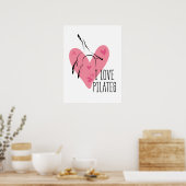 I LIEBE PILATES Pilates Pose auf Eichel Poster (Küche)
