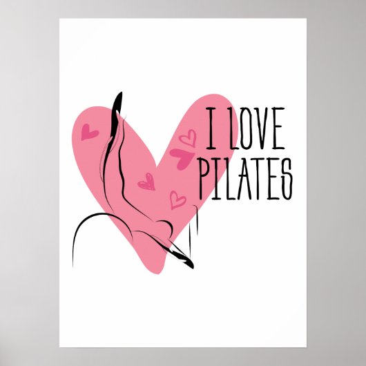 I LIEBE PILATES Pilates Pose über Reformer Poster (Vorne)