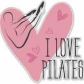 I LIEBE PILATES Pilates Rocker Pose Aufkleber (Vorderseite)