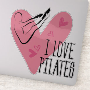 I LIEBE PILATES Pilates Rocker Pose Aufkleber