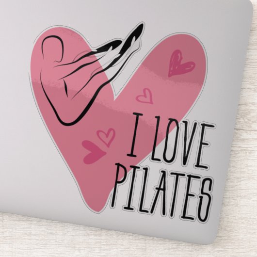 I LIEBE PILATES Pilates Rocker Pose Aufkleber (Detail)