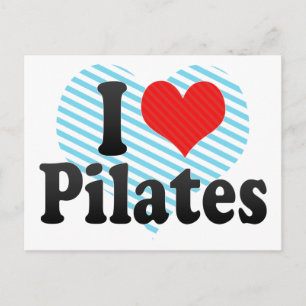 I Liebe Pilates Postkarte