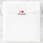 I Liebe Pilates Runder Aufkleber (Tasche)